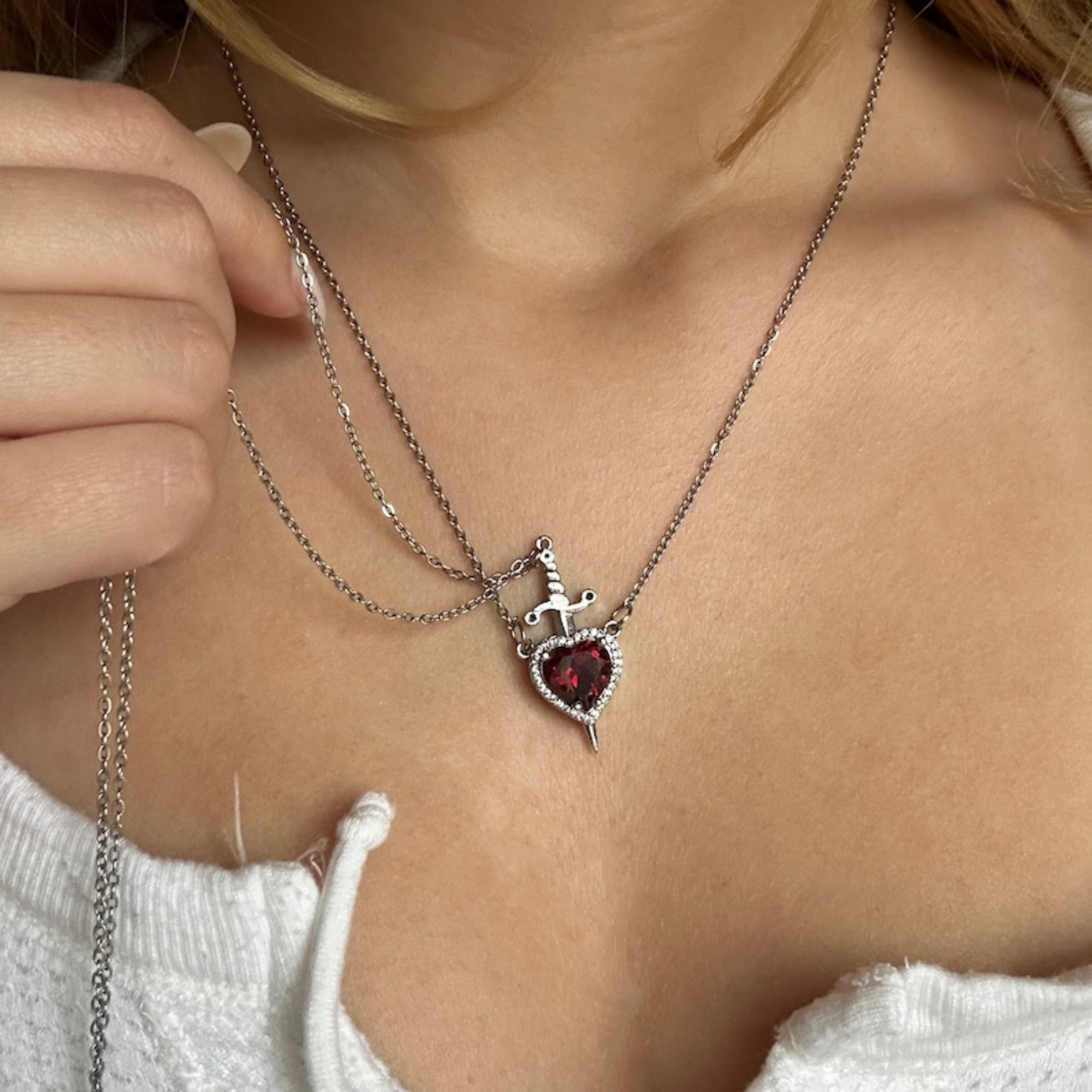 Set Collane Spada nel cuore