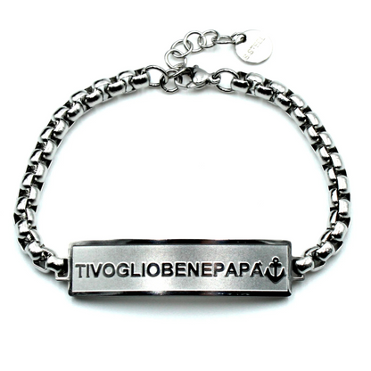 Bracciale uomo "Ti voglio bene papà"